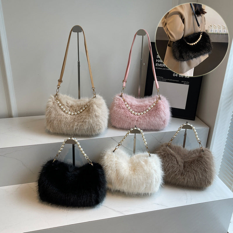 Fashion Shoulder Bags Pearl Chain