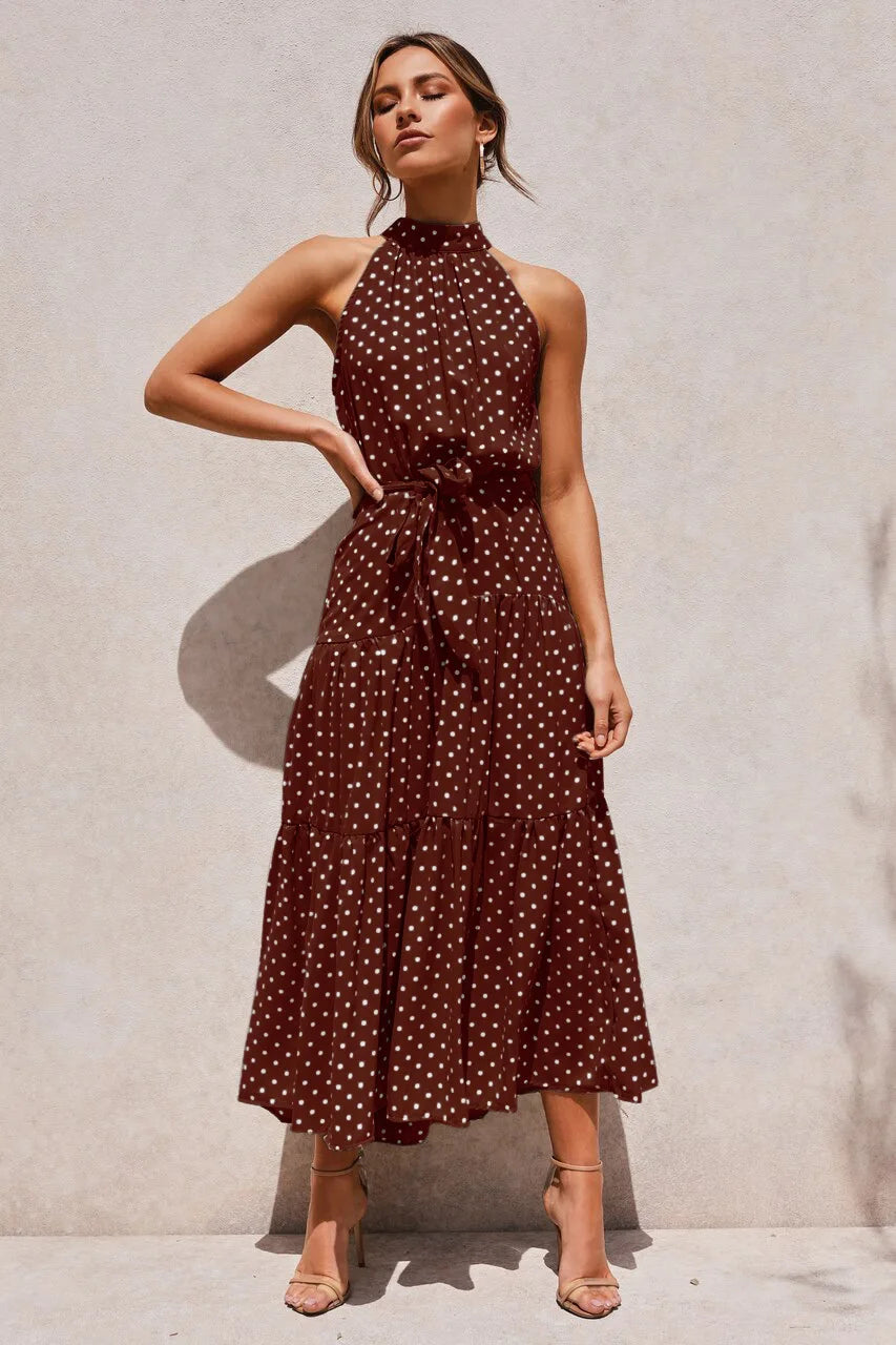 Summer Long Polka Dot Casual Dresses