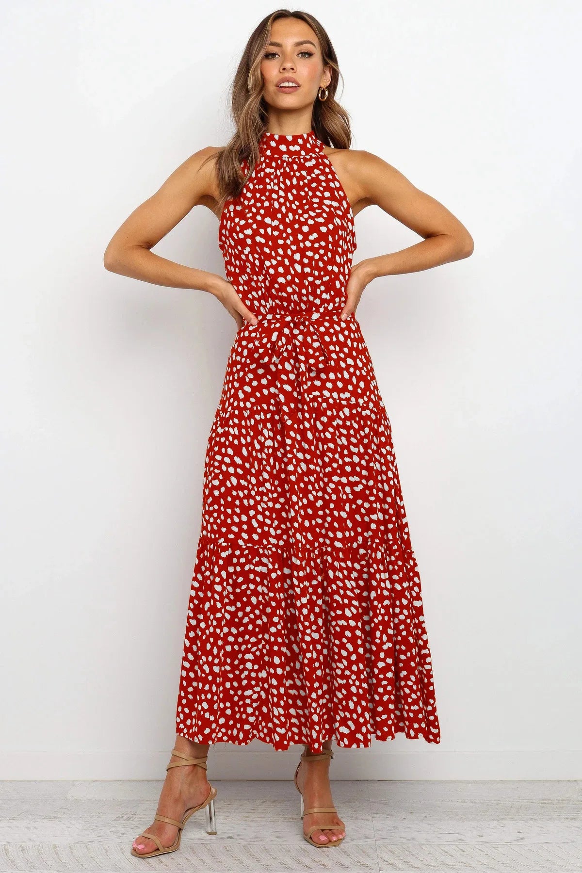 Summer Long Polka Dot Casual Dresses