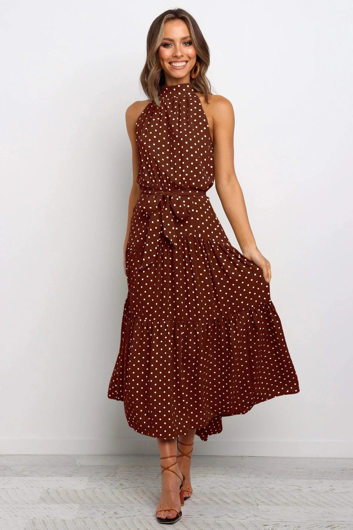 Summer Long Polka Dot Casual Dresses