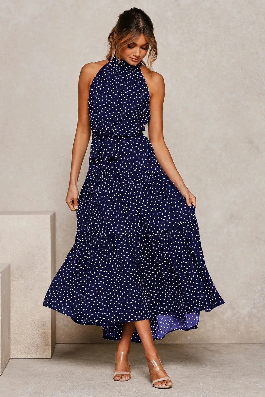 Summer Long Polka Dot Casual Dresses