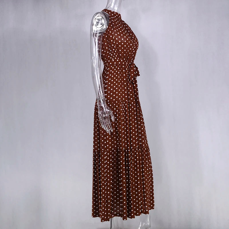 Summer Long Polka Dot Casual Dresses