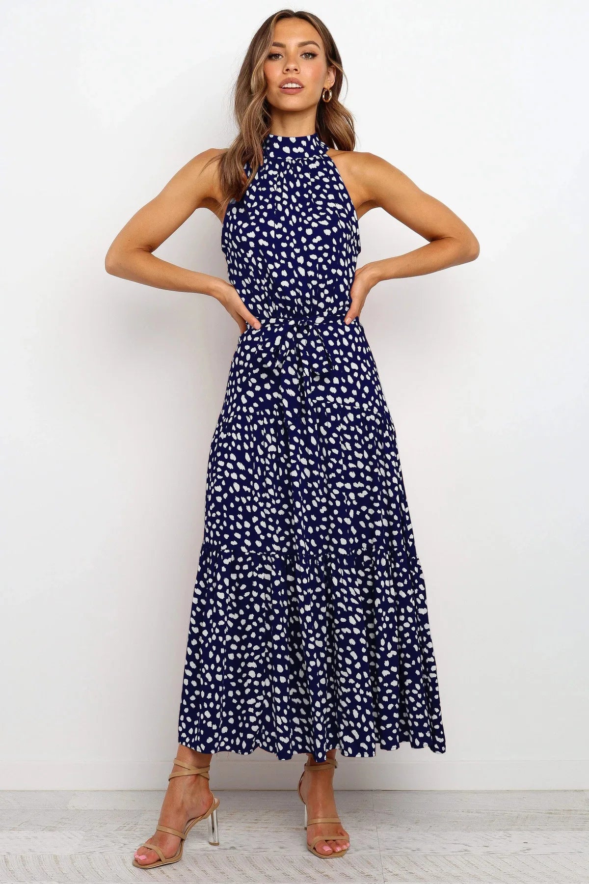 Summer Long Polka Dot Casual Dresses