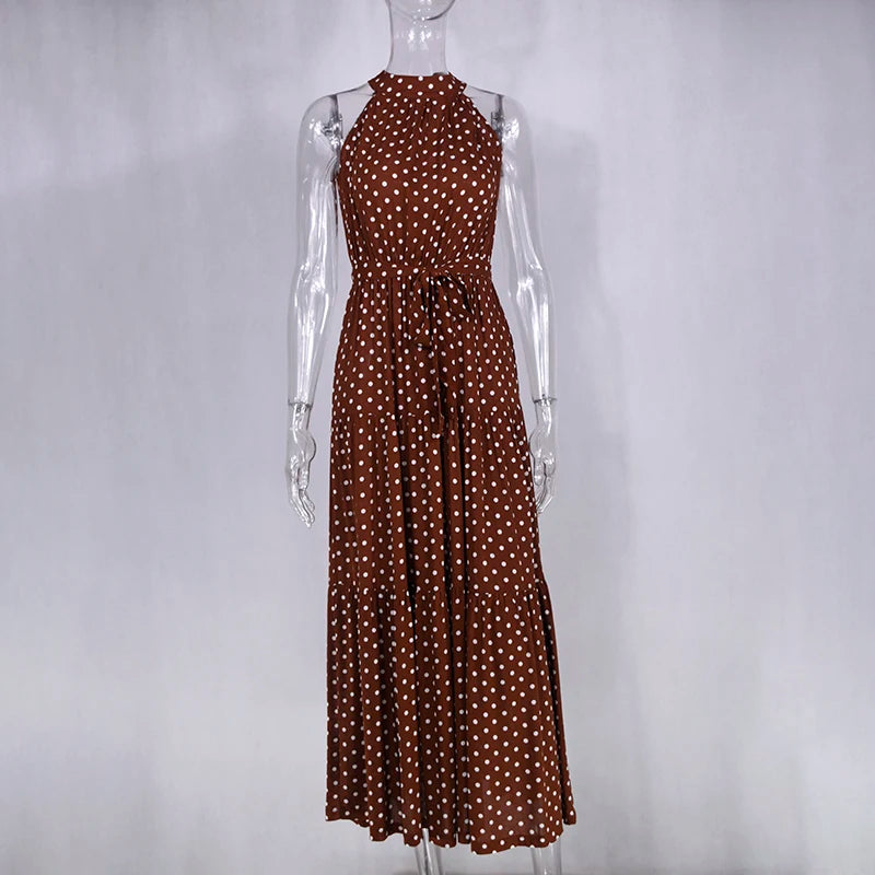 Summer Long Polka Dot Casual Dresses