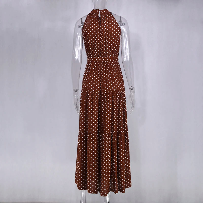 Summer Long Polka Dot Casual Dresses