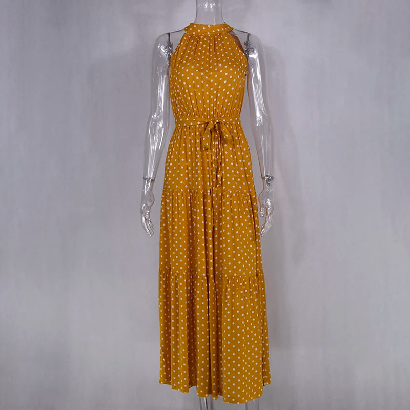 Summer Long Polka Dot Casual Dresses