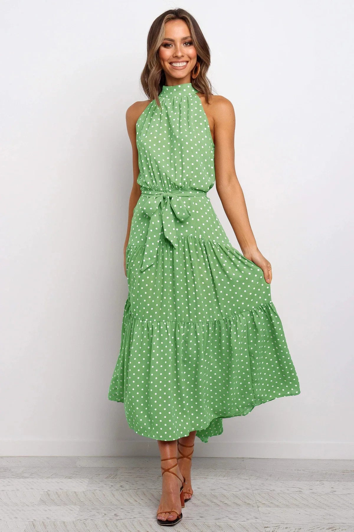 Summer Long Polka Dot Casual Dresses