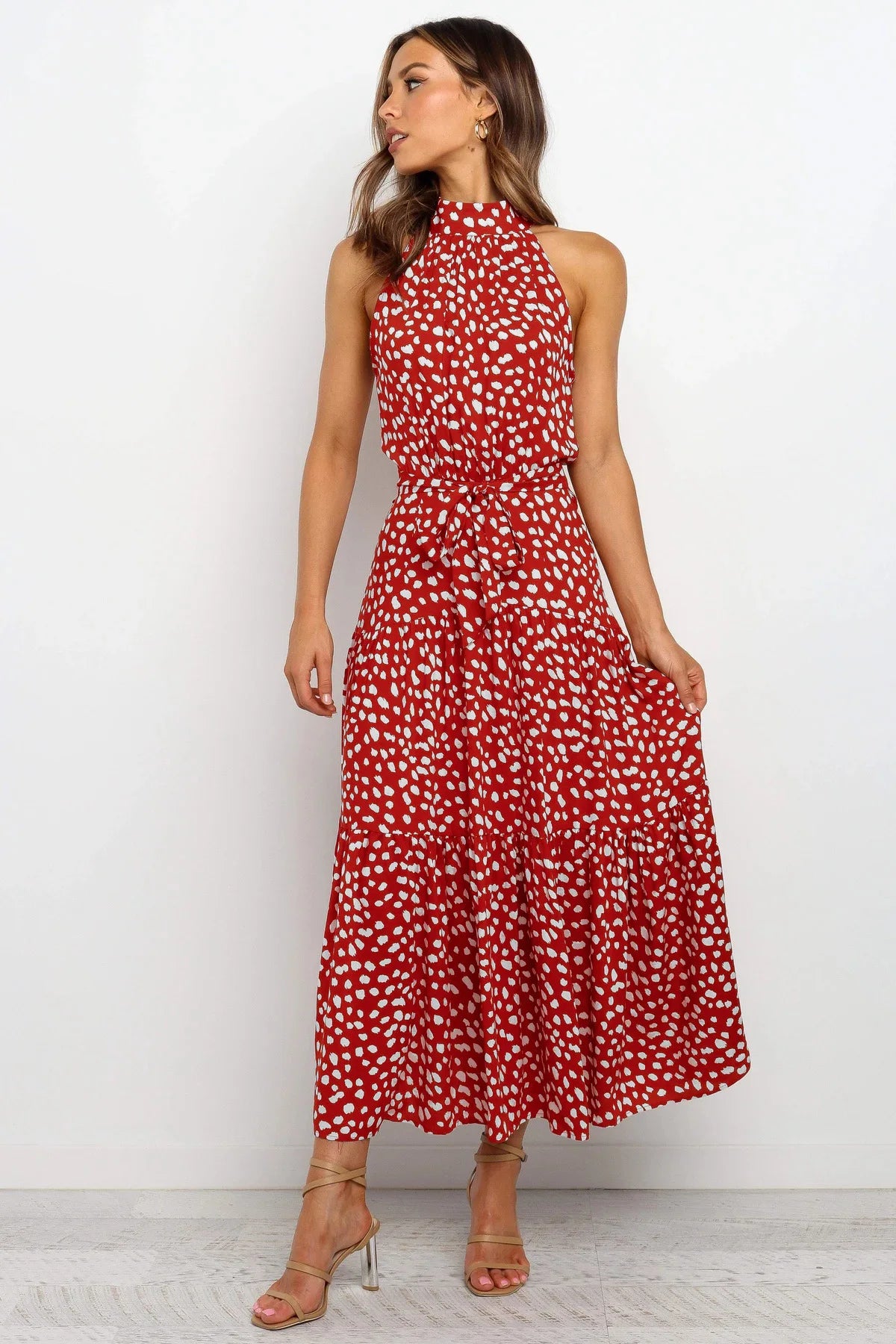 Summer Long Polka Dot Casual Dresses