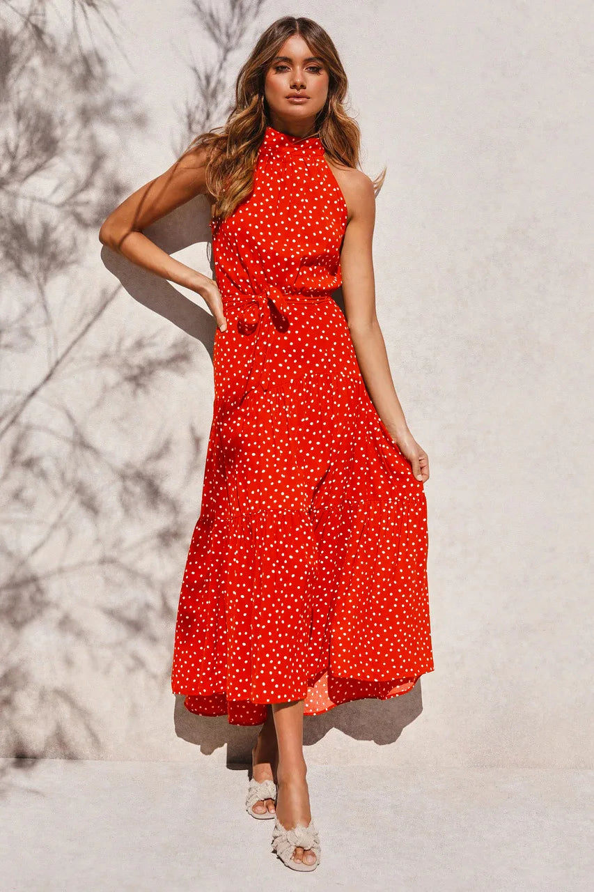 Summer Long Polka Dot Casual Dresses