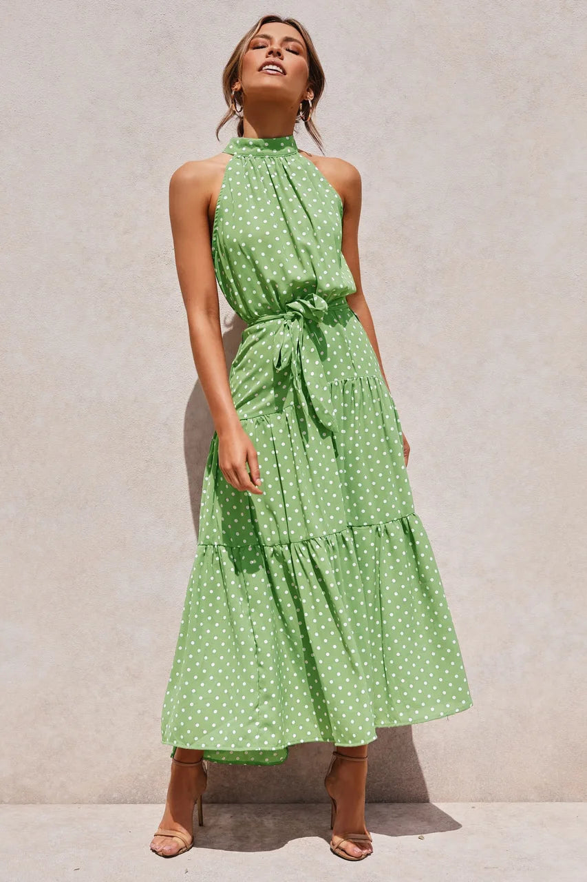 Summer Long Polka Dot Casual Dresses