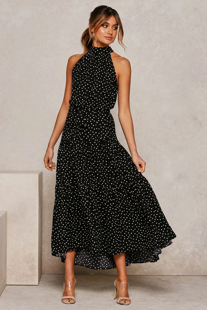 Summer Long Polka Dot Casual Dresses