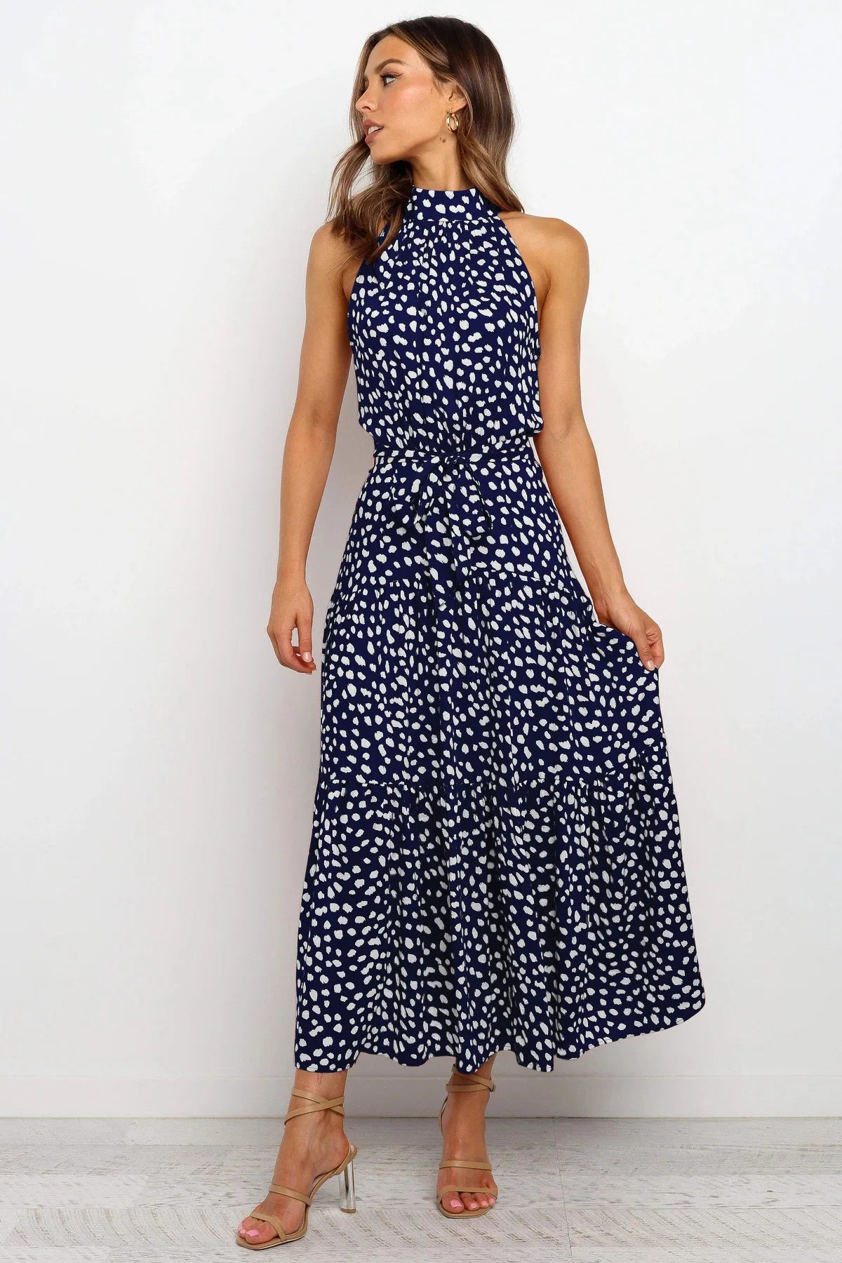 Summer Long Polka Dot Casual Dresses