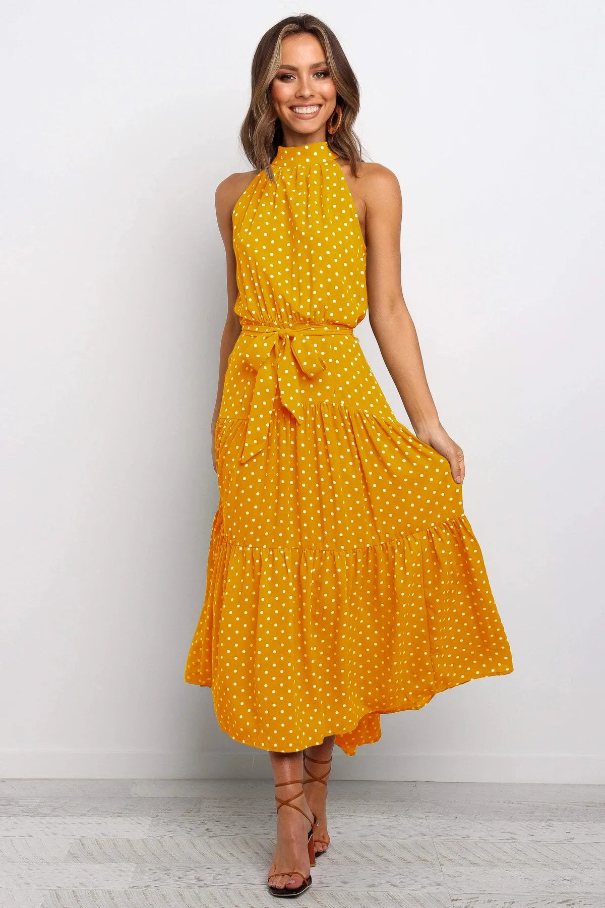 Summer Long Polka Dot Casual Dresses