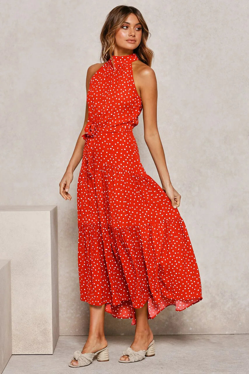 Summer Long Polka Dot Casual Dresses