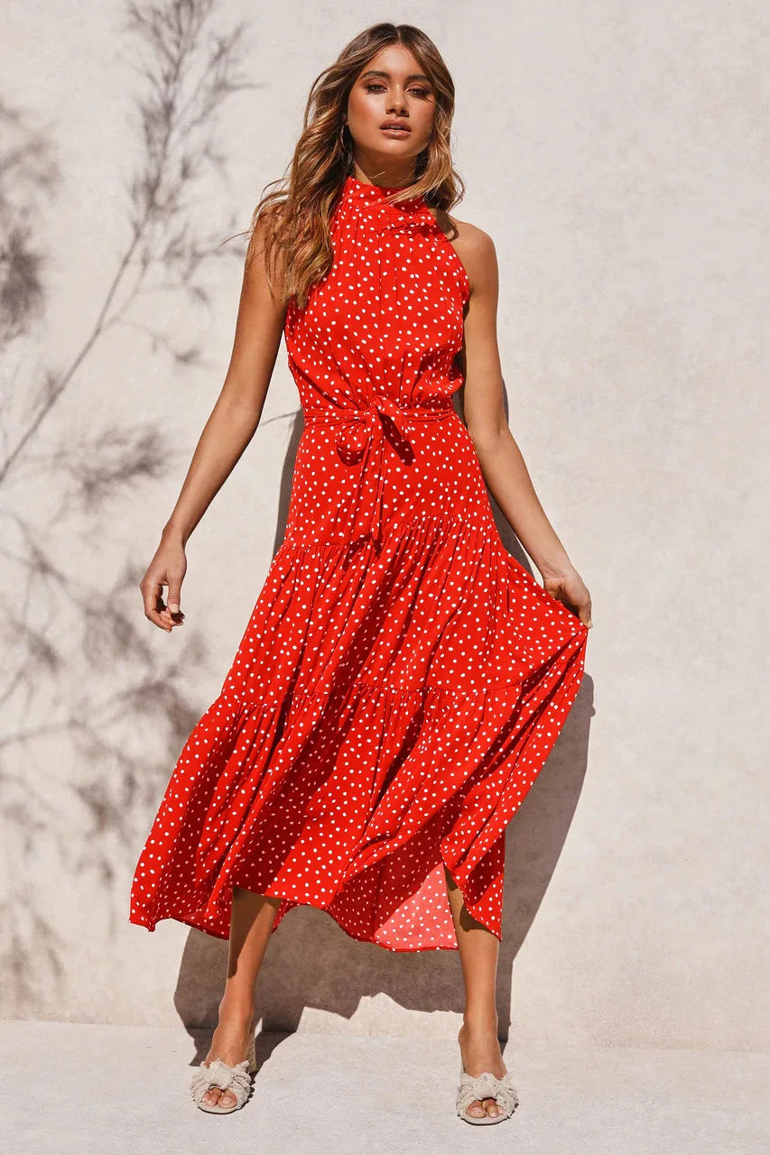 Summer Long Polka Dot Casual Dresses