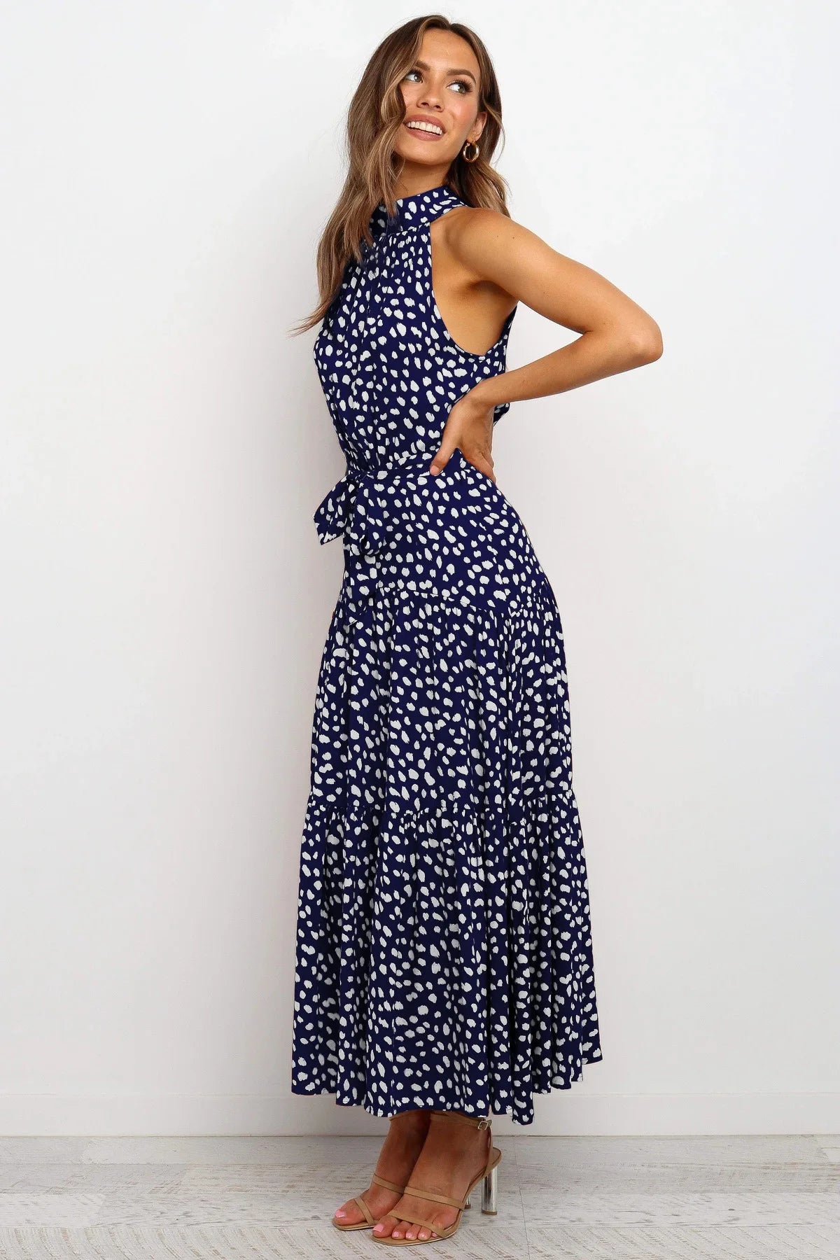 Summer Long Polka Dot Casual Dresses