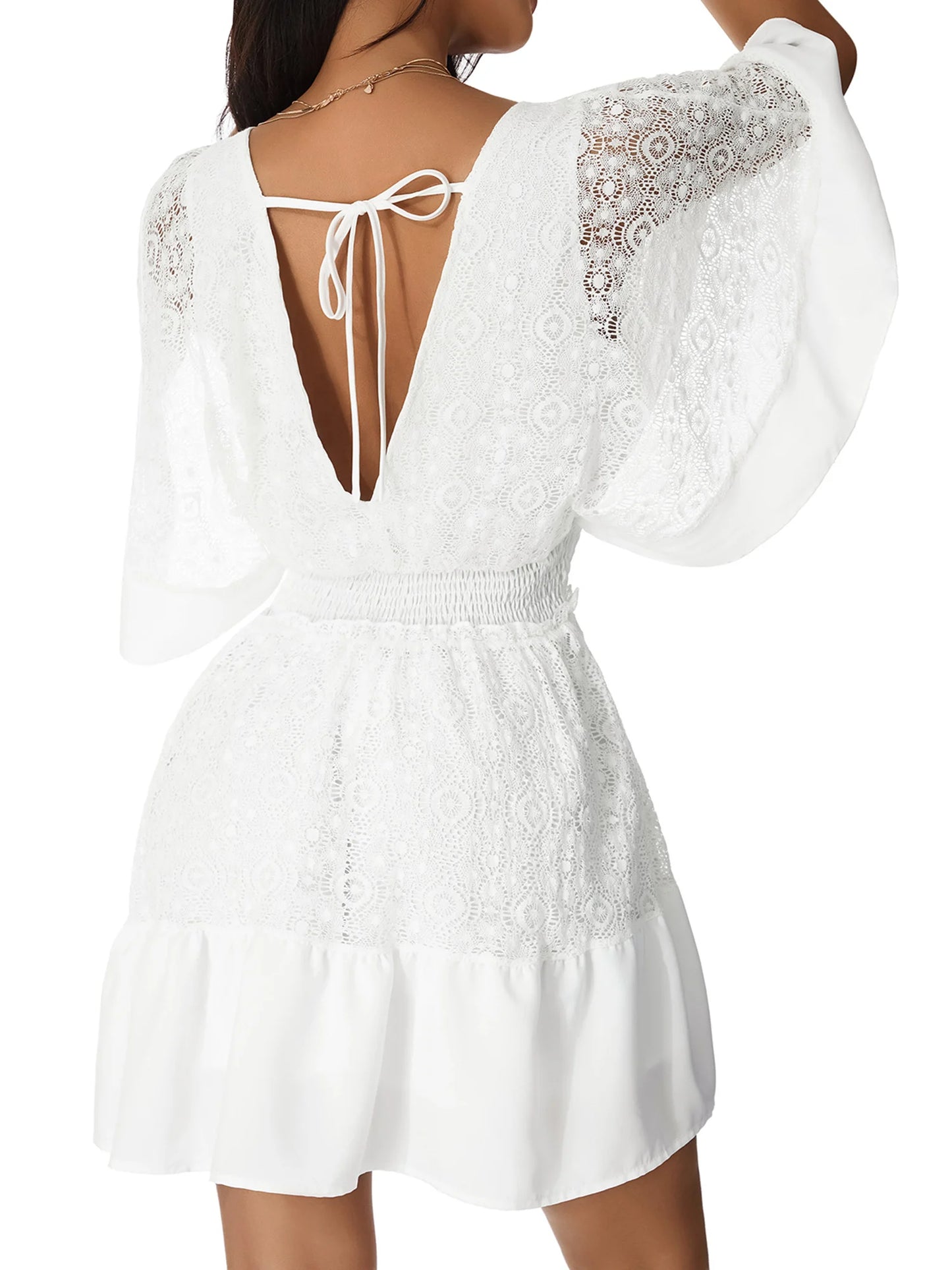 White Lace Tunic Beach