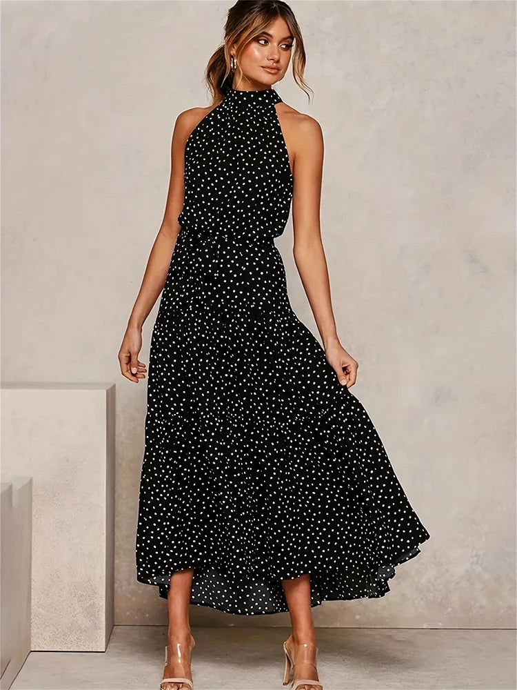 Summer Long Polka Dot Casual Dresses