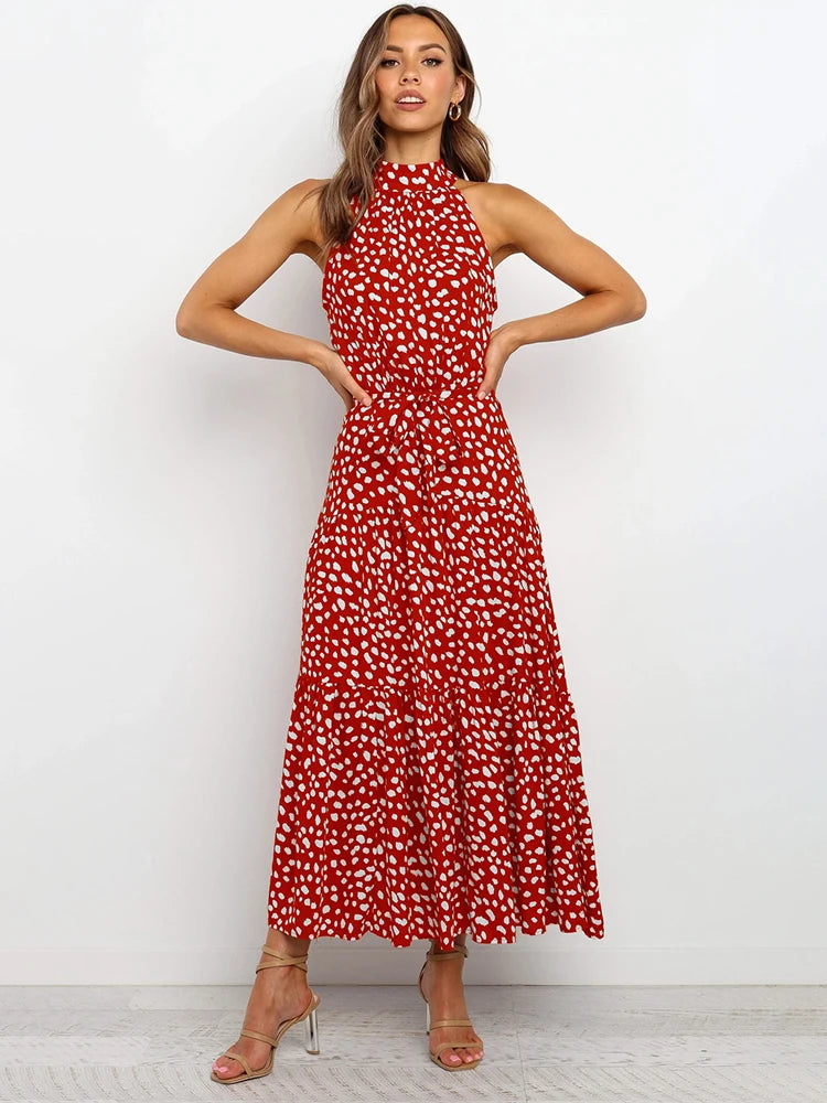 Summer Long Polka Dot Casual Dresses