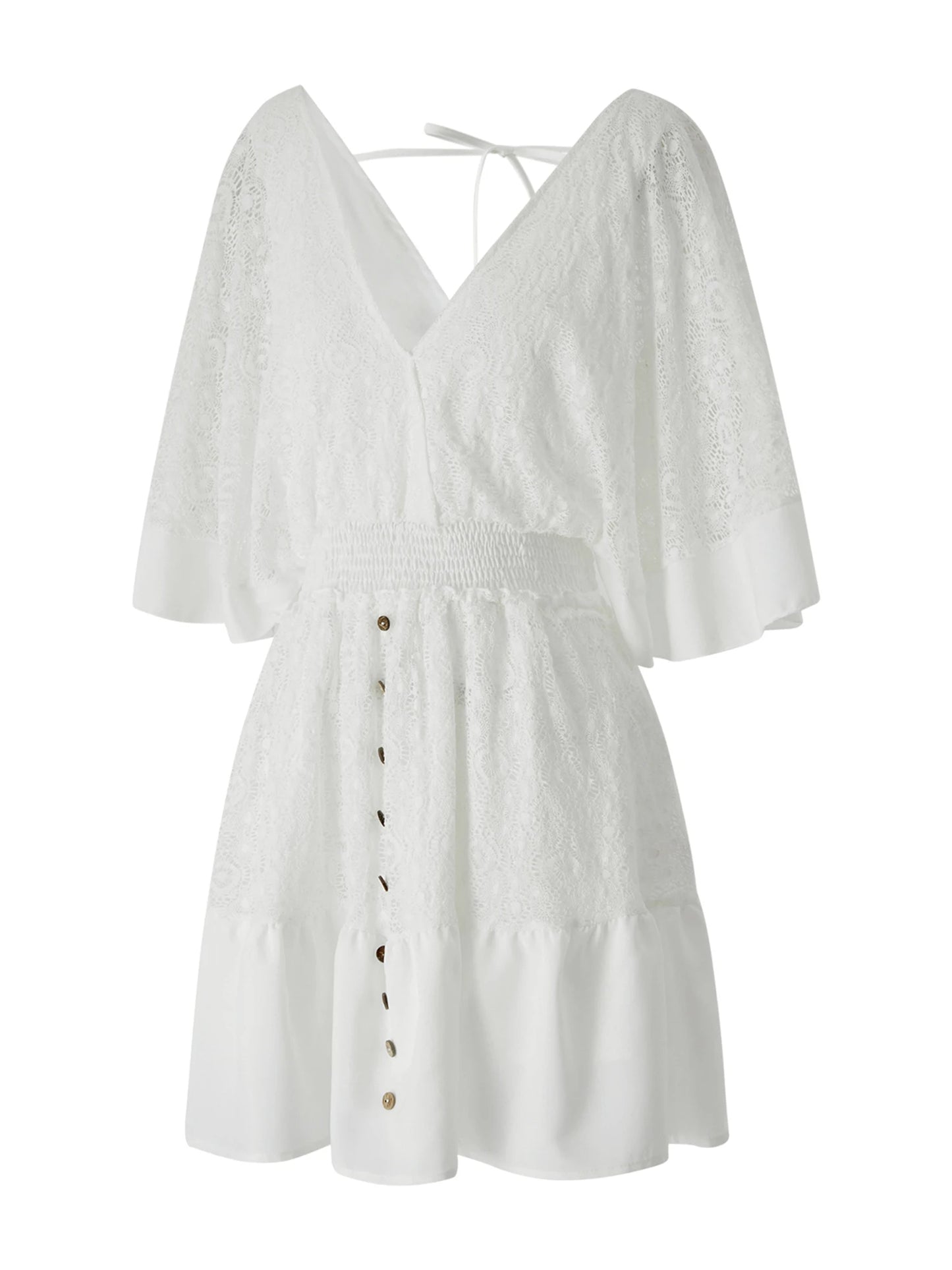 White Lace Tunic Beach