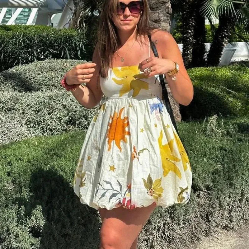 Print Slip Mini Dress