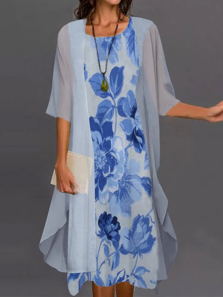 Summer Elegant Dress Fashion Floral Print