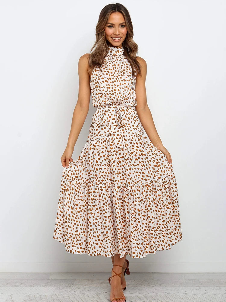 Summer Long Polka Dot Casual Dresses