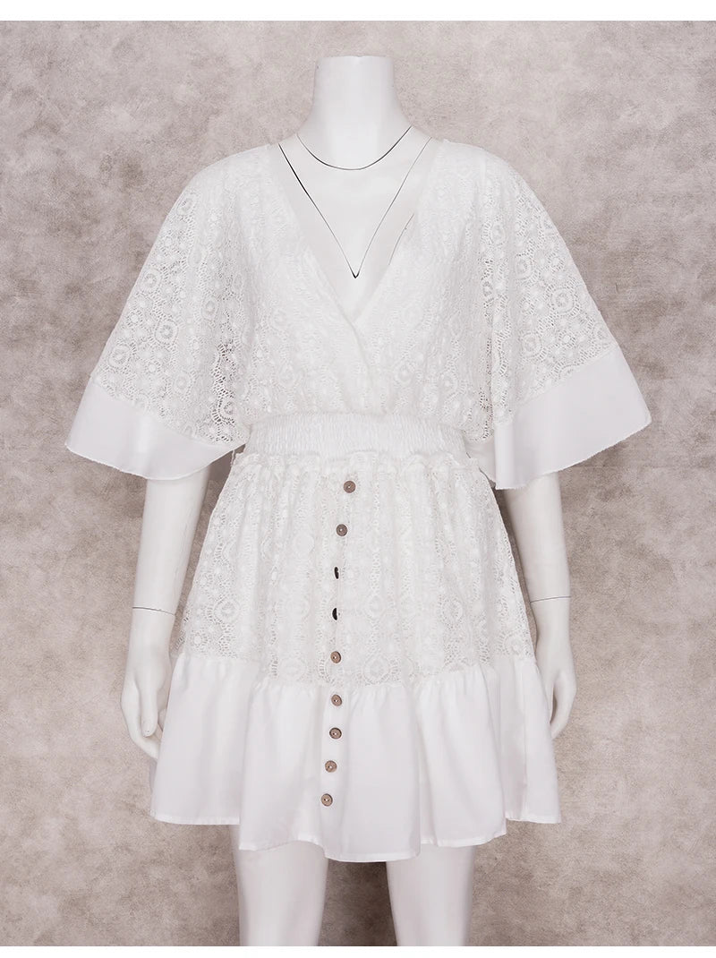 White Lace Tunic Beach