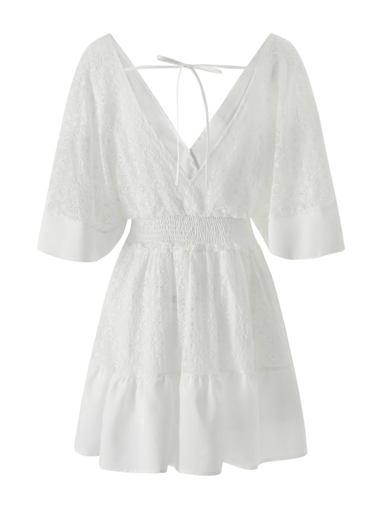 White Lace Tunic Beach