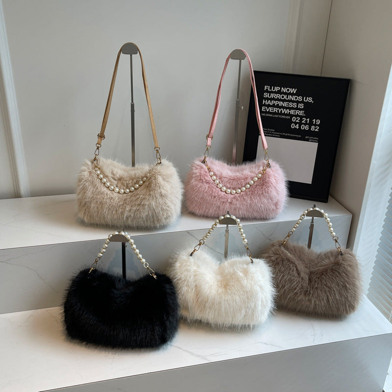 Fashion Shoulder Bags Pearl Chain